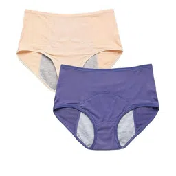 Eleg & Stilance Women Pack of 2 Cotton Mid-Waist Period Briefs-picture-21