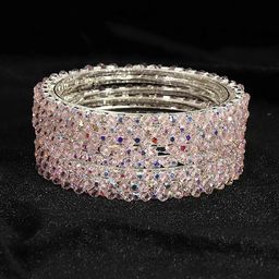 ZULKA Set of 8 Metal With Zircon Gemstone & White Pearls Stylish Trendy Bangles-image-18