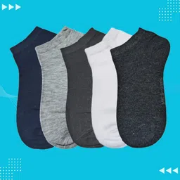 MJE Men Pack Of 5 Anti-Odour Ankle Length Socks-31