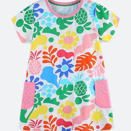 Oh Rare Girls Floral Printed A-Line Dress-image-30