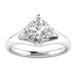 AJRETAIL Silver Studded 1 Carat Finger Ring Diamond-image-67