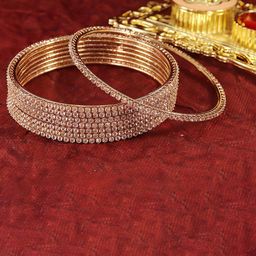 LAVAZZA Set Of 8 Amercian Diamond -Studded Bangles-46