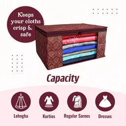 Kuber Industries Maroon 3 Pieces Regular Multi-Utility Organisers image 5