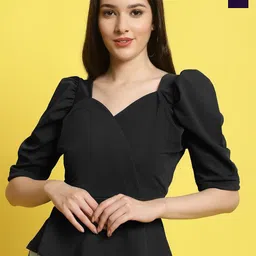 Metronaut Women Pack Of 2 Sweetheart Neck Crop Top-image-89