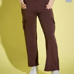 BUY NEW TREND Women Pack Of 2 Relaxed High-Rise Slim Fit Cargos-image-131