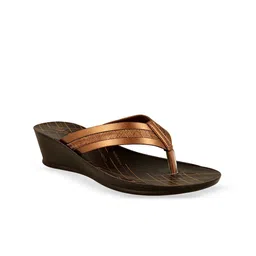 Aeroblu Women Textured Wedge Sandals with Western - Embellished-42