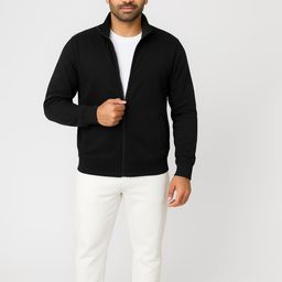 HIRRUX Men Stand Collar Solid Lightweight Bomber Jacket-picture-11