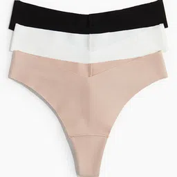 H&M 3-Pack Invisible Cotton Brazilian Briefs-image-79