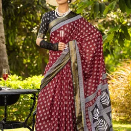 Anouk Rustic Ethnic Motifs Zari Saree-picture-16