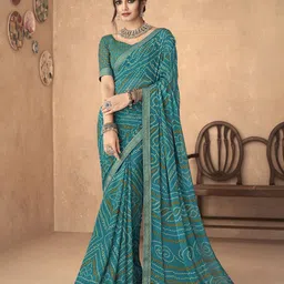 DIVASTRI Bandhani Printed Zari Bandhani Saree-11