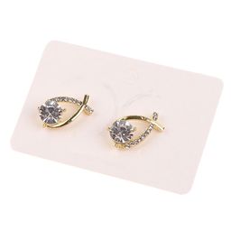 PolluxCraft Korean Gold-Plated Artificial Stones Studded Teardrop Shaped Studs-picture-41