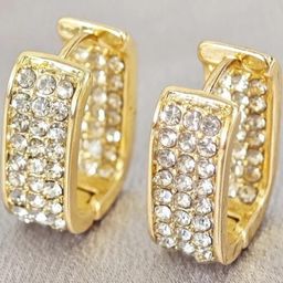 AKISON JEWELS Stones Studded Hoop Earrings-image-86