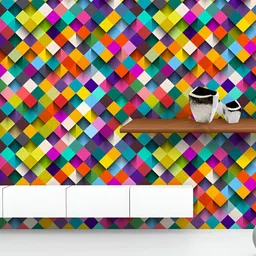 ArtzFolio Printed UV-Resistant Anti-Bacterial Geometric Pattern Peel & Stick Wallpaper-image-56