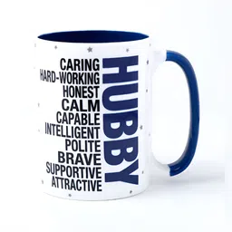 Archies White & Blue Printed Ceramic Matte Cups and Mugs-23