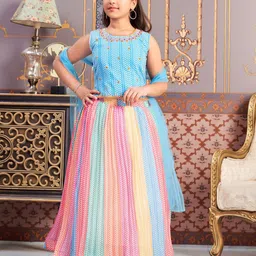 Aarika Girls Printed Ready to Wear Lehenga & Blouse With Dupatta-image-50