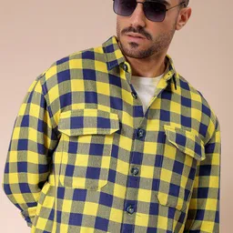 The Indian Garage Co Men Opaque Checked Casual Shirt-image-95
