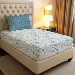 IVAZA Teal Geometric 140 Polycotton Single-image-79