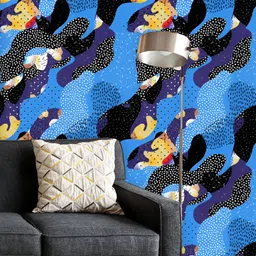 ArtzFolio Printed UV-Resistant Anti-Bacterial Abstract Fluid Shapes Peel & Stick Wallpaper-image-76