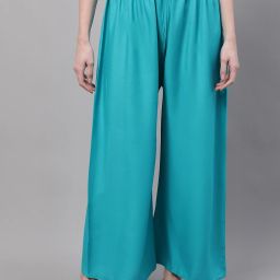 Men Flared Green Viscose Rayon Trousers-image-15