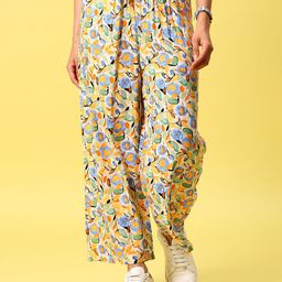 v-mart Women Regular Fit Beige Cotton Blend Trousers-picture-32