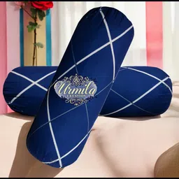 urmila creation Round Microfibre Geometric Bolster Pack of 2-picture-2