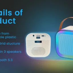 my baby love K12 Colorful karaoke Sound system high performance battery 8 W Bluetooth image 4