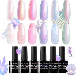 UV Gel Nail Polish Set Ocean Oyster Pearl Pastel Colors Gel Polish Kit 7.5ml Pearl P85-image-14