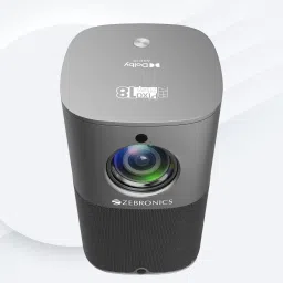 ZEBRONICS ZEB-PIXAPLAY 18 (7200 lm / Remote Controller) Portable with Dolby Audio, E-focus, 1080p, Dual band WiFi, Wireless screen mirroring, Bluetooth 5.1, App download Android Smart Projector image 3