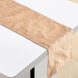 Home Centre Brown & Cream Foil Printed Table Runner-10