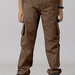 KiddoPanti Boys Mid Rise Pure Cotton Cargos-image-42