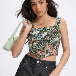 glitchez Regal Tapestry Corset Style Top-picture-4