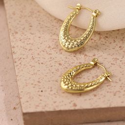 DressBerry Oval Hoop Earrings-image-19