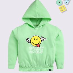 YK X Minute Mirth Girls Pure Cotton Printed Hooded Sweatshirt-image-69