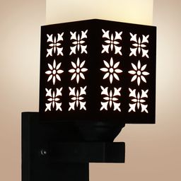 Gojeeva Brown Wood Square Wall Lamps-picture-46