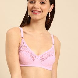 DressBerry Pink Lace Non-Wired Non Padded Everyday Bra DB-COO-BRA-001D-21