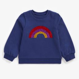 mothercare Girls Blue Embellished Pure Cotton Sweatshirt-image-19
