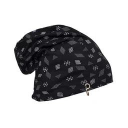 VIMAL JONNEY Men Black Printed Beanie-image-4