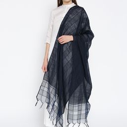 AURELIA Navy Blue Striped Dupatta-picture-30
