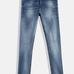 Allen Solly Junior Boys Skinny Fit Mildly Distressed Heavy Fade Stretchable Jeans-image-83
