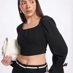 glitchez Retro Reverie Empire Crop Top-image-13
