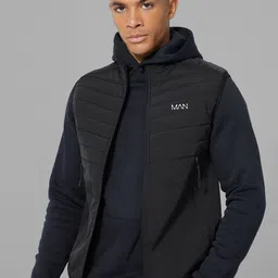 boohooMAN Padded Gilet Jacket With Zippered Pockets-image-21