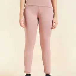 Sweet Dreams Rose Pink Mid Rise Sports Tights-image-89