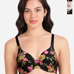 shyaway Pack Of 3 Floral Underwired Lightly Padded T-shirt Bras With All Day Comfort-image-31