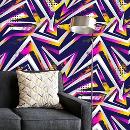 ArtzFolio Printed UV-Resistant Anti-Bacterial Abstract Geometric Lines Peel & Stick Wallpaper-image-35