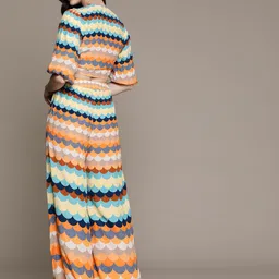 Label Ritu Kumar Printed Crop Top With Palazzos image 3