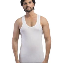 VIP White Cotton Regular Fit Vest (Pack Of 4)-image-90