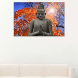 999store Orange & Grey Old Buddha Maple Canvas Painting-image-70