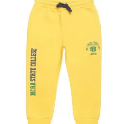 Plum Tree Kids Yellow Printed Joggers-image-93