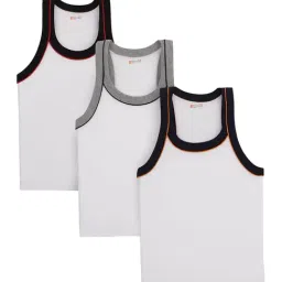 Bodycare Kids Assorted Solid Vest (Pack Of 3)-43
