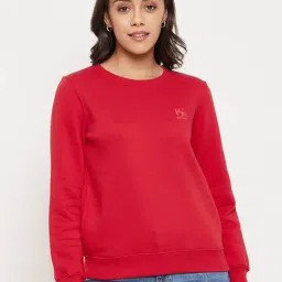 MADAME Red Full Sleeves Pullover-image-26